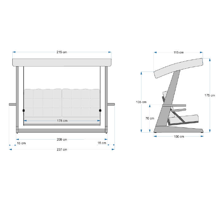 WESTMANN Hollywoodschaukel Viva 2400